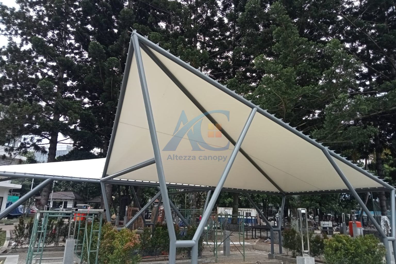 Pemasangan Kanopi Membrane Modern Altezza Canopy