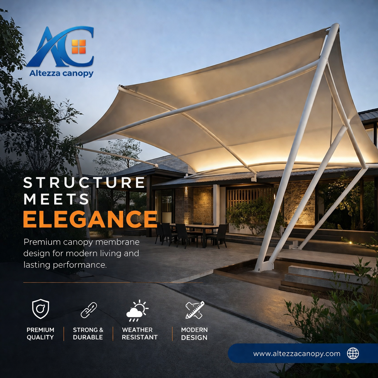 Jasa Canopy Membrane Premium dan Desain 3D Terbaik oleh Altezza Canopy