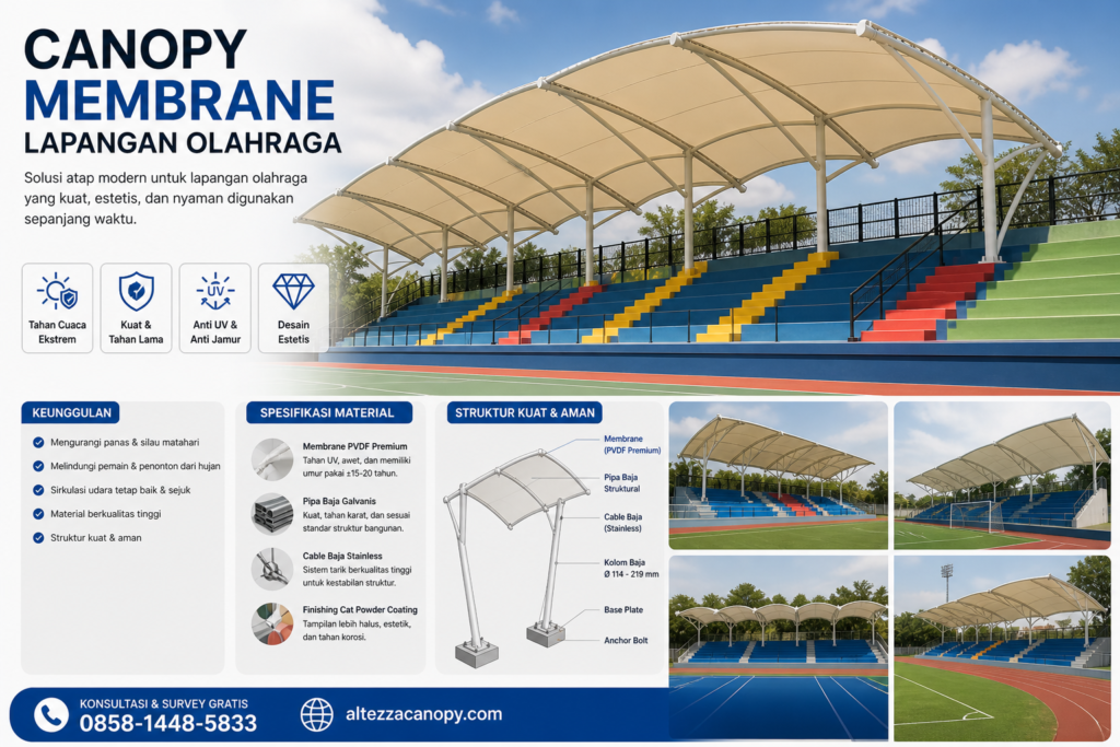 Canopy Membrane Lapangan Olahraga